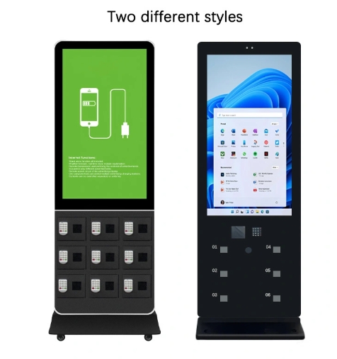 GENEVISION 43/49/55 Inch Vertical Charging Advertising Display - High-Definition Digital Signage with Built-in Charger, Supports iPhone (iOS) & Android Smartphones for Retail, Mall, Restaurant Use (MAD-430/490/550-2509) - imagine 3