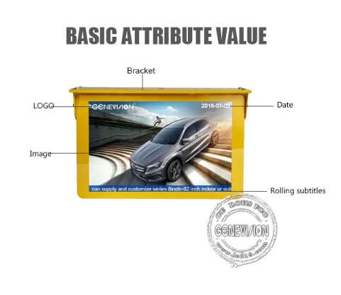 GENEVISION 19 inch Roof Mount Bus Digital Signage Android WIFI 4G GPS LCD Bus Advertising Screen (MBUS-190) - imagine 4