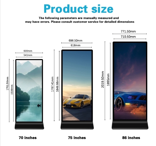 GENEVISION 69.3 Inch Ultra Thin Stretched Display Full Screen Digital Signage Kiosk Ultra Wide LCD Floor Stand Kiosk in 4K Resolution (MT-693-0730) - imagine 4