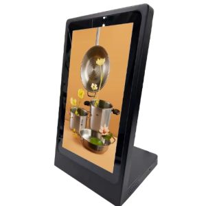 GENEVISION 15.6 inch Table Top L typed LCD PCAP Touch Digital Signage Display Portable Touch Screen Menu Monitor for Restaurant and Retail (MAD-156-250729)