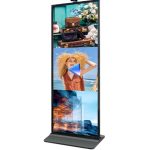 GENEVISION Touch Screen Wide View Angle Floor Standing Bar Screen 75 Inch With Microphone Camera (MT750C)