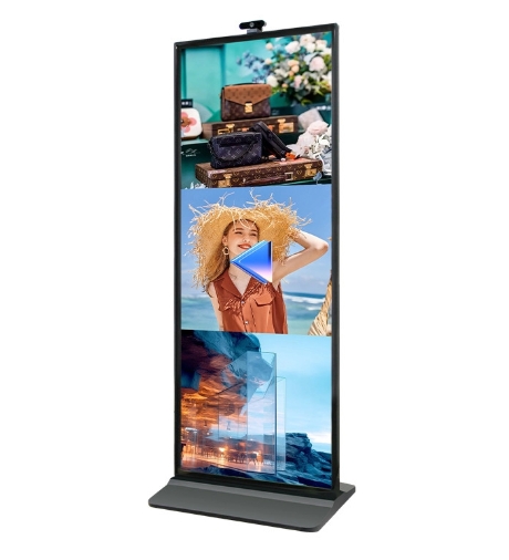 GENEVISION Touch Screen Wide View Angle Floor Standing Bar Screen 75 Inch With Microphone Camera (MT750C)