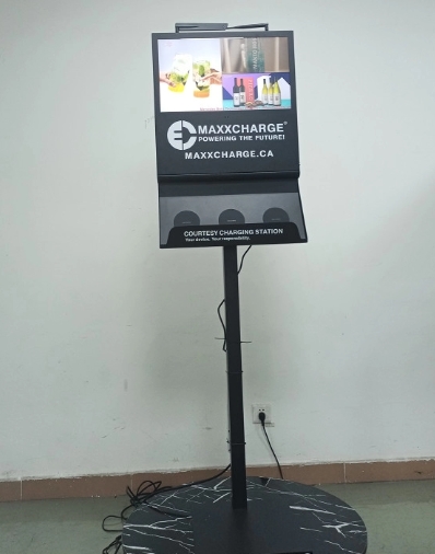 GENEVISION 21.5 inch Phone Charging Wifi Digital Signage Kiosk With 3 Wireless Charging Pad (MG-215S-A)