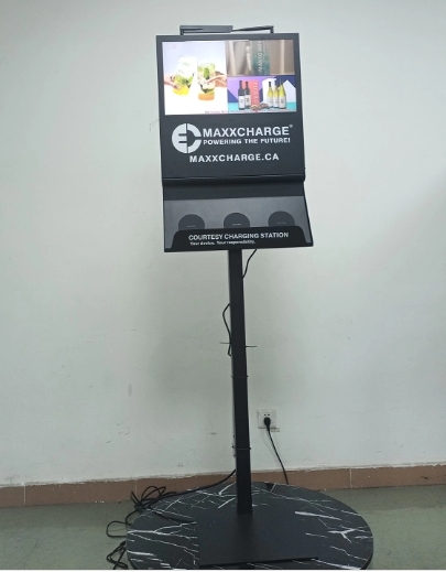 GENEVISION 21.5 inch Phone Charging Wifi Digital Signage Kiosk With 3 Wireless Charging Pad (MG-215S-A) - imagine 2
