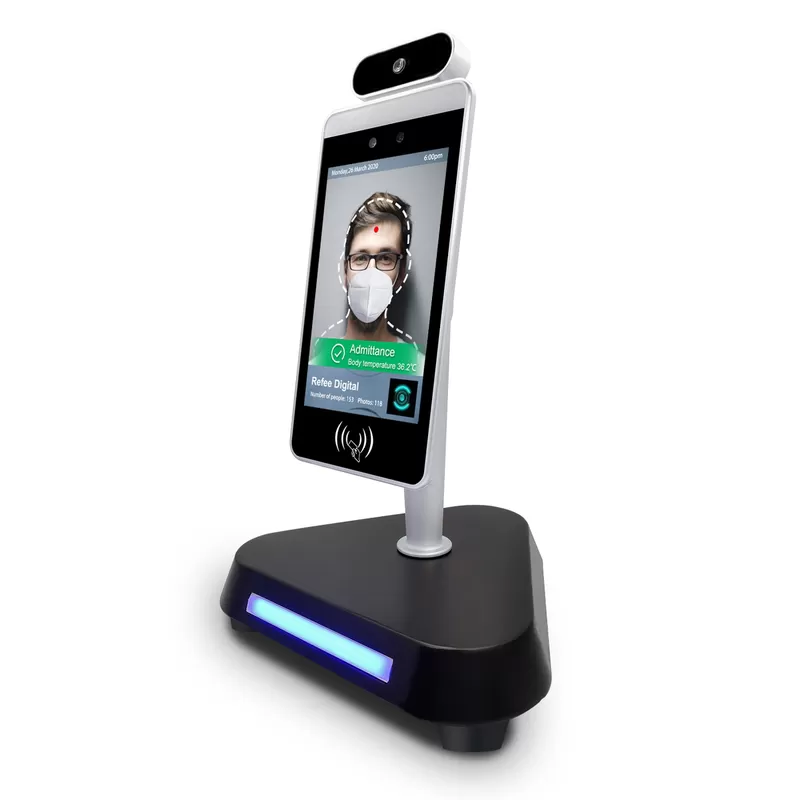 GENEVISION IPS LCD Face Recognition Body Temperature Check Kiosk (M-101D) - imagine 2