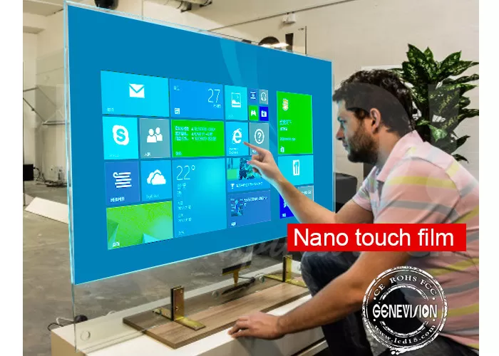 GENEVISION Interactive Capacitive Touch Foil Film PCAP Touch Screen Kiosk Transparent Nano Touch Wall (MGF-320)