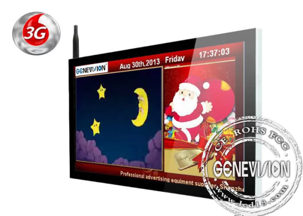 GENEVISION 65 Inch TFT Wall Mounted Digital Signage Wifi , LCD Advertising Display Screen (MG-650JNW-D)