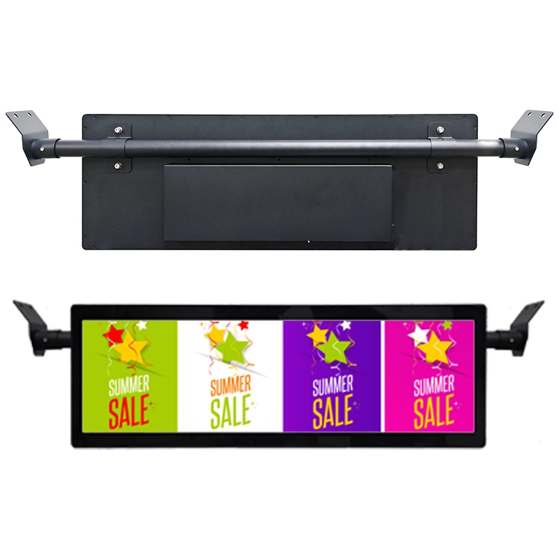 GENEVISION Bus Backpack-style Digital Signage 29 Inch Stretched Bar Android Display with Wireless 4G and WiFi Connectivity (MBUS-290) - imagine 3