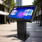 GENEVISION 55 Inch Aluminum Heat Dissipation Outdoor Digital Signage Straight Stand Podium (MOAD-550-250305)