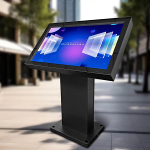 GENEVISION 55 Inch Aluminum Heat Dissipation Outdoor Digital Signage Straight Stand Podium (MOAD-550-250305)
