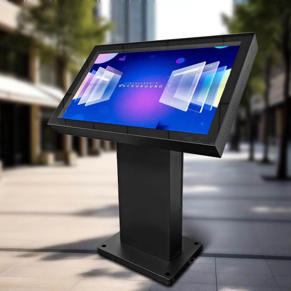 GENEVISION 55 Inch Aluminum Heat Dissipation Outdoor Digital Signage Straight Stand Podium (MOAD-550-250305)