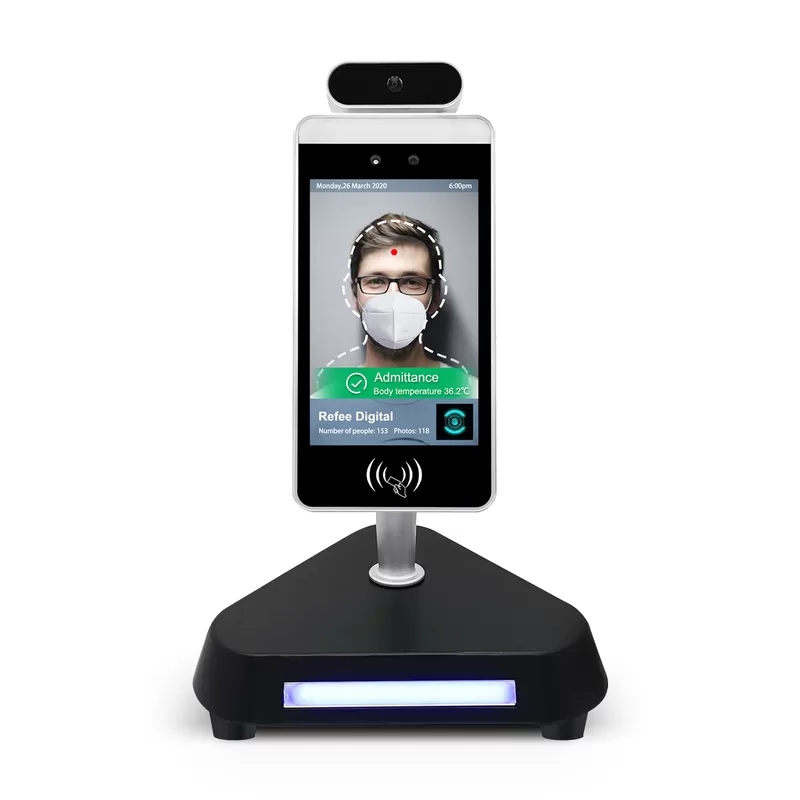 GENEVISION IPS LCD Face Recognition Body Temperature Check Kiosk (M-101D)