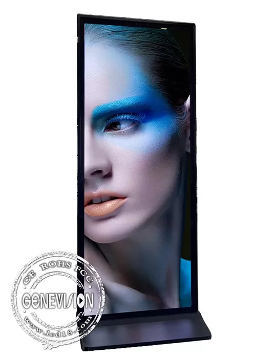 GENEVISION Freestanding 4K 75" Full Screen LCD Kiosk Digital Signage Poster (MAD-750)
