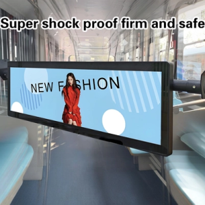 GENEVISION Bus Backpack-style Digital Signage 29 Inch Stretched Bar Android Display with Wireless 4G and WiFi Connectivity (MBUS-290)