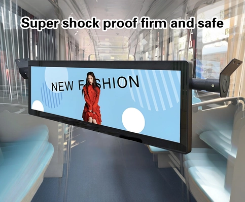 GENEVISION Bus Backpack-style Digital Signage 29 Inch Stretched Bar Android Display with Wireless 4G and WiFi Connectivity (MBUS-290)