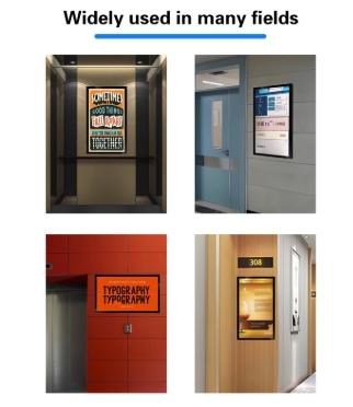GENEVISION 22" Vertical LCD Display slim Vertical display Wifi Advertising player Elevator (MG-220J) - imagine 3