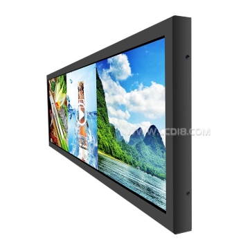 GENEVISION 28.6inch Shelves Stretched bar Display Lcd Advertising Screen for Supermarket Shopping Mall (MG-286)