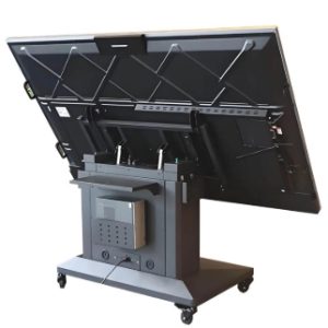 GENEVISION Lift Up Down Rise Fall Flip Left Right Remote Control Stand for 86" 98" 110" Smart Board (Stand)