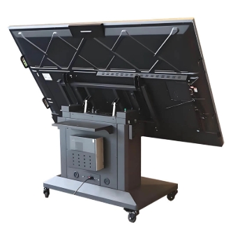 GENEVISION Lift Up Down Rise Fall Flip Left Right Remote Control Stand for 86" 98" 110" Smart Board (Stand)
