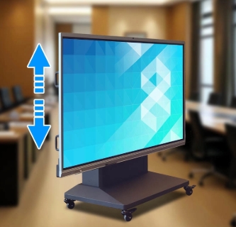 GENEVISION Lift Up Down Rise Fall Flip Left Right Remote Control Stand for 86" 98" 110" Smart Board (Stand) - imagine 4