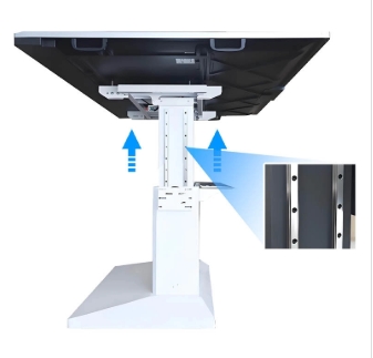 GENEVISION Lift Up Down Rise Fall Flip Left Right Remote Control Stand for 86" 98" 110" Smart Board (Stand) - imagine 5