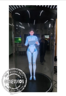 GENEVISION 21.5inch 75 inch Android System AI Technology Mini LED Digital Human Holographic Showcase Advertising Kiosk (MH-220, MH-750)
