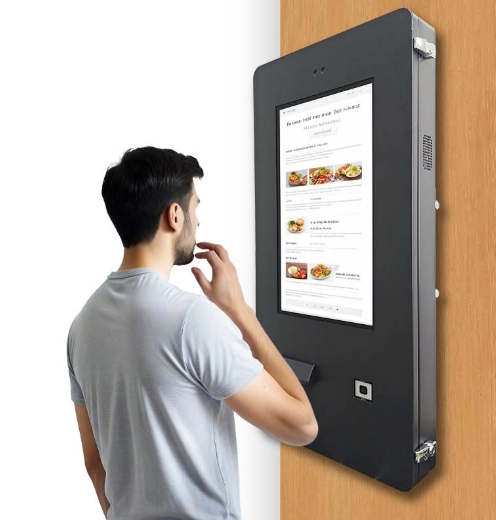 GENEVISION 24" Outdoor Wall Mount Black Sunlight Readable Auto Vending Machine For Car Wash Payment (MAD-240HT-A)