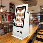 GENEVISION 24 Inch Card Dispenser Machine NFC Card Dispenser Hotel Self Check in Kiosk with Card Dispenser QR Code Scanner (MG-240)