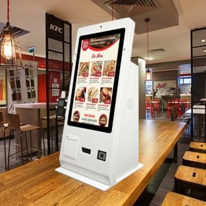 GENEVISION 24 Inch Card Dispenser Machine NFC Card Dispenser Hotel Self Check in Kiosk with Card Dispenser QR Code Scanner (MG-240)