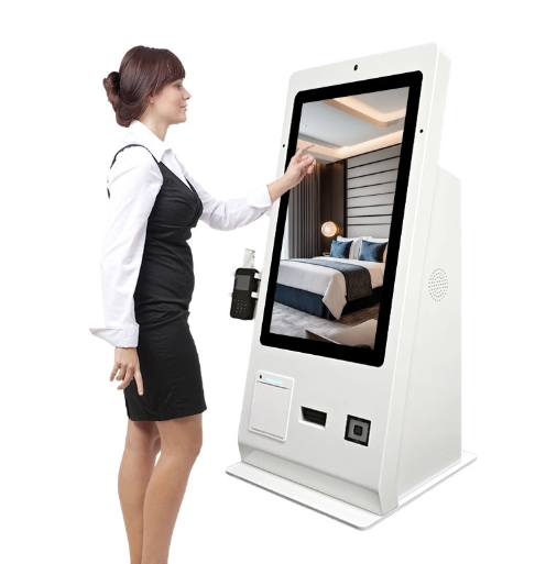 GENEVISION 24 Inch Card Dispenser Machine NFC Card Dispenser Hotel Self Check in Kiosk with Card Dispenser QR Code Scanner (MG-240) - imagine 2