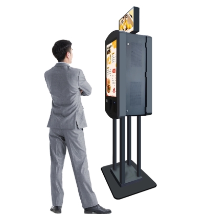 GENEVISION 32 Inch Nvidia Gefore RTX 4060 Chipset QSR Double Side Self Service Payment Kiosk With Led Box (MG-320320HTA)
