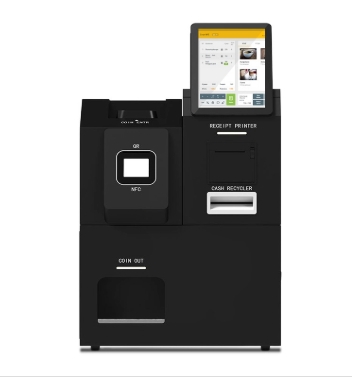 GENEVISION 10.1 Inch Touch Screen Cash Register Machine with Cash Coin Change Function - Automatic Payment Terminal Display Screen Signage (MAD-101-250814)