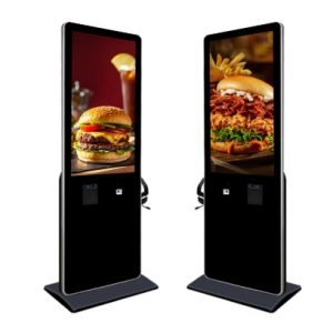 GENEVISION 43-inch Floor Standing Nano Film Touch Display Hospital Self-Service Queue Machine with Ear Phone Popular Signage (MAD-430-250814)