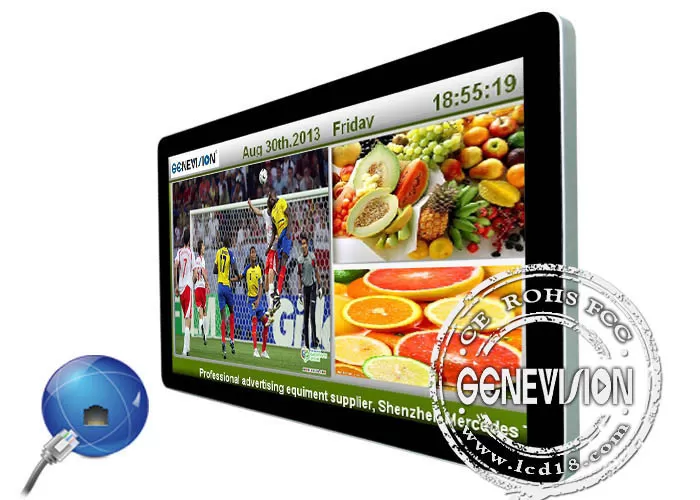 GENEVISION 500Cd / M2 Brightness Lcd Wifi Digital Signage Screen 55 Inch Energy Saving (MG-550JNW-D) - imagine 2