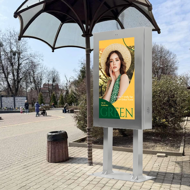 GENEVISION 43 Inch Stainless Steel 304 IP65 Waterproof Outdoor Digital Signage Kiosk with Wifi (MAD-430T-A-250813) - imagine 2