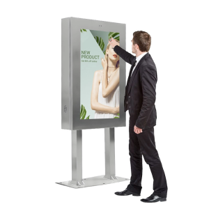 GENEVISION 43 Inch Stainless Steel 304 IP65 Waterproof Outdoor Digital Signage Kiosk with Wifi (MAD-430T-A-250813)