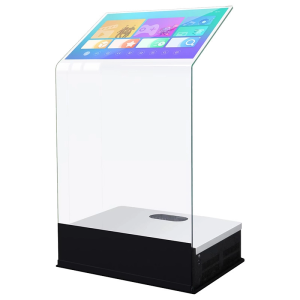GENEVISION Crystal Holographic Touch Screen Podium Kiosk With Projector For Exhibition Center (MAD-220HA-241105)