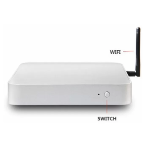 GENEVISION Mini PC Box Core I3 Advertising 4k Media Player Box Wifi Network White Color (MBOX-08)